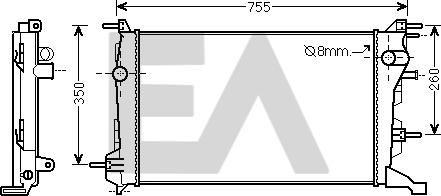 EACLIMA 31R60076 - Radiatore, Raffreddamento motore autozon.pro