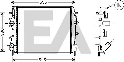 EACLIMA 31R60140 - Radiatore, Raffreddamento motore autozon.pro