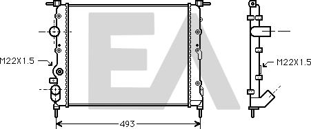 EACLIMA 31R60105 - Radiatore, Raffreddamento motore autozon.pro