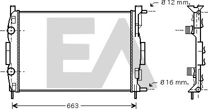 EACLIMA 31R60136 - Radiatore, Raffreddamento motore autozon.pro