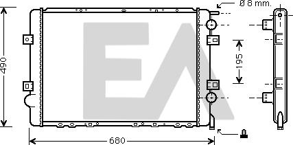 EACLIMA 31R60132 - Radiatore, Raffreddamento motore autozon.pro