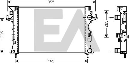 EACLIMA 31R60129 - Radiatore, Raffreddamento motore autozon.pro