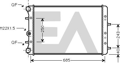 EACLIMA 31R61009 - Radiatore, Raffreddamento motore autozon.pro