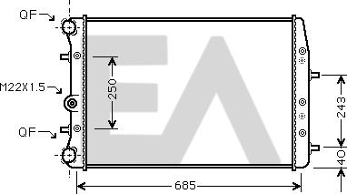 EACLIMA 31R61005 - Radiatore, Raffreddamento motore autozon.pro