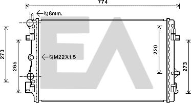 EACLIMA 31R61006 - Radiatore, Raffreddamento motore autozon.pro