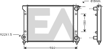 EACLIMA 31R67012 - Radiatore, Raffreddamento motore autozon.pro