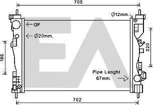 EACLIMA 31R03036 - Radiatore, Raffreddamento motore autozon.pro