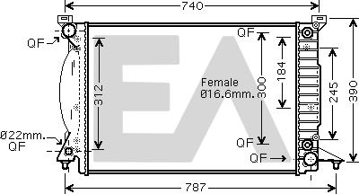 EACLIMA 31R02053 - Radiatore, Raffreddamento motore autozon.pro