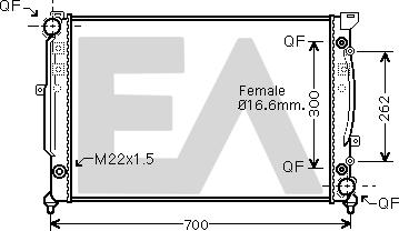 EACLIMA 31R02089 - Radiatore, Raffreddamento motore autozon.pro