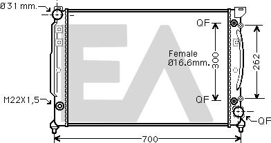 EACLIMA 31R02085 - Radiatore, Raffreddamento motore autozon.pro