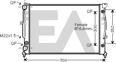 EACLIMA 31R02086 - Radiatore, Raffreddamento motore autozon.pro