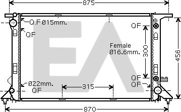 EACLIMA 31R02101 - Radiatore, Raffreddamento motore autozon.pro