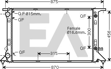 EACLIMA 31R02103 - Radiatore, Raffreddamento motore autozon.pro