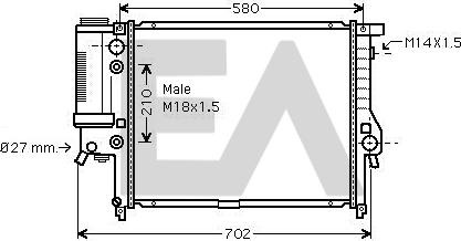 EACLIMA 31R07053 - Radiatore, Raffreddamento motore autozon.pro