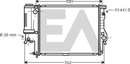 EACLIMA 31R07124 - Radiatore, Raffreddamento motore autozon.pro