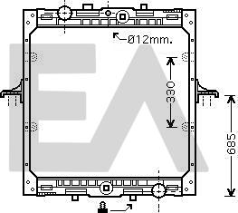 EACLIMA 31R16012 - Radiatore, Raffreddamento motore autozon.pro