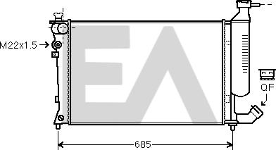 EACLIMA 31R10090 - Radiatore, Raffreddamento motore autozon.pro