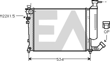 EACLIMA 31R10050 - Radiatore, Raffreddamento motore autozon.pro