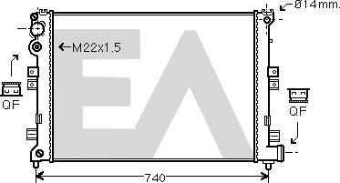 EACLIMA 31R10060 - Radiatore, Raffreddamento motore autozon.pro