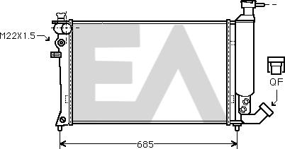 EACLIMA 31R10013 - Radiatore, Raffreddamento motore autozon.pro