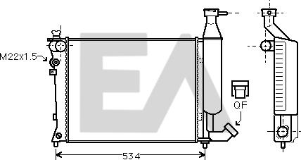 EACLIMA 31R10086 - Radiatore, Raffreddamento motore autozon.pro