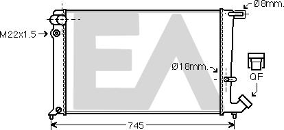 EACLIMA 31R10025 - Radiatore, Raffreddamento motore autozon.pro