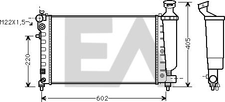 EACLIMA 31R10075 - Radiatore, Raffreddamento motore autozon.pro