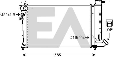 EACLIMA 31R10070 - Radiatore, Raffreddamento motore autozon.pro