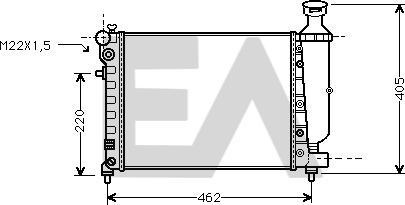 EACLIMA 31R10072 - Radiatore, Raffreddamento motore autozon.pro