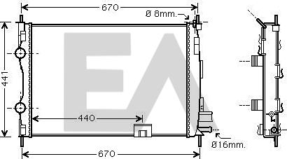 EACLIMA 31R18185 - Radiatore, Raffreddamento motore autozon.pro