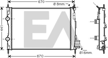 EACLIMA 31R18136 - Radiatore, Raffreddamento motore autozon.pro