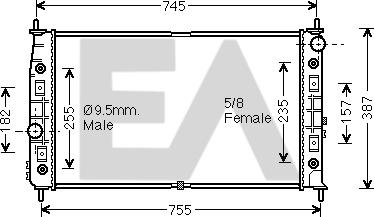 EACLIMA 31R12016 - Radiatore, Raffreddamento motore autozon.pro