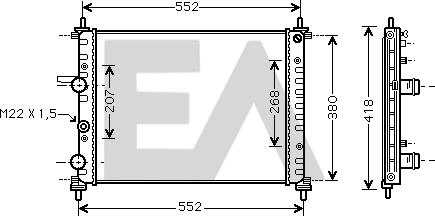 EACLIMA 31R25090 - Radiatore, Raffreddamento motore autozon.pro