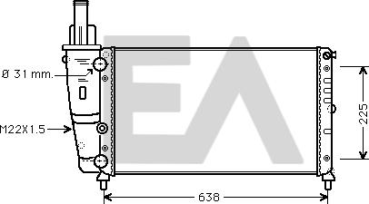 EACLIMA 31R25046 - Radiatore, Raffreddamento motore autozon.pro