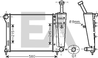 EACLIMA 31R25066 - Radiatore, Raffreddamento motore autozon.pro