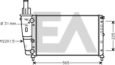 EACLIMA 31R25085 - Radiatore, Raffreddamento motore autozon.pro