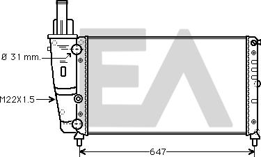 EACLIMA 31R25025 - Radiatore, Raffreddamento motore autozon.pro