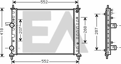 EACLIMA 31R25106 - Radiatore, Raffreddamento motore autozon.pro