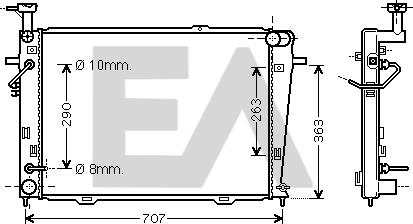 EACLIMA 31R28045 - Radiatore, Raffreddamento motore autozon.pro