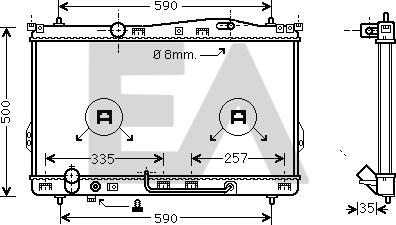 EACLIMA 31R28028 - Radiatore, Raffreddamento motore autozon.pro