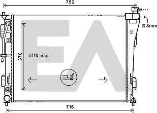 EACLIMA 31R28108 - Radiatore, Raffreddamento motore autozon.pro