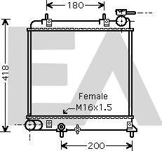 EACLIMA 31R28135 - Radiatore, Raffreddamento motore autozon.pro