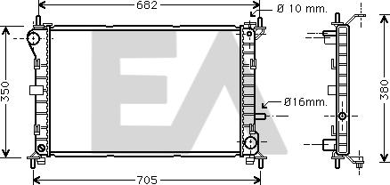 EACLIMA 31R22074 - Radiatore, Raffreddamento motore autozon.pro