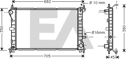 EACLIMA 31R22075 - Radiatore, Raffreddamento motore autozon.pro