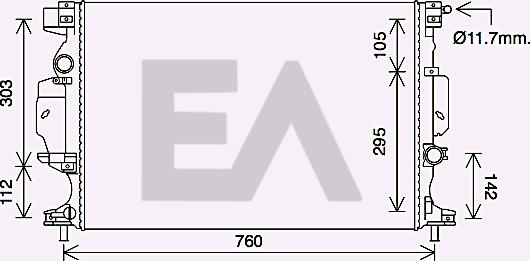 EACLIMA 31R22104 - Radiatore, Raffreddamento motore autozon.pro