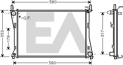 EACLIMA 31R22118 - Radiatore, Raffreddamento motore autozon.pro