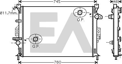 EACLIMA 31R22132 - Radiatore, Raffreddamento motore autozon.pro