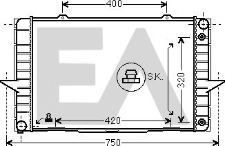 EACLIMA 31R78027 - Radiatore, Raffreddamento motore autozon.pro