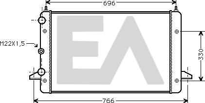 EACLIMA 31R77095 - Radiatore, Raffreddamento motore autozon.pro