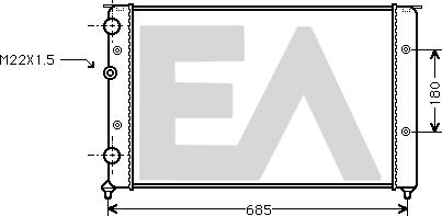 EACLIMA 31R77090 - Radiatore, Raffreddamento motore autozon.pro